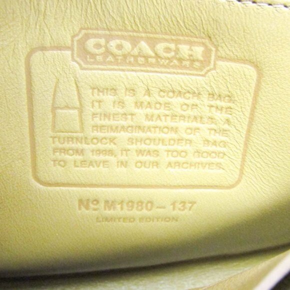 COACH One Shoulder Bag 1980-137 White Leather Mini Limited Edition Handbag - Picture 8 of 11